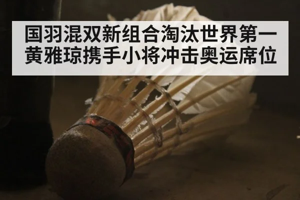 国羽混双新组合淘汰世界第一 黄雅琼携手小将冲击奥运席位